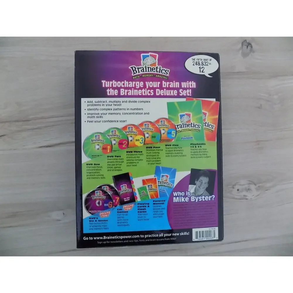 BRAINETICS DELUXE SET DVD's 1-7 Math Memory AGES 9-99